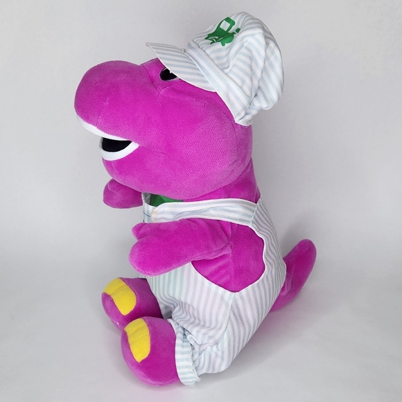 Barney Train Conductor Plush Dinosaur - Picture 4 of 7